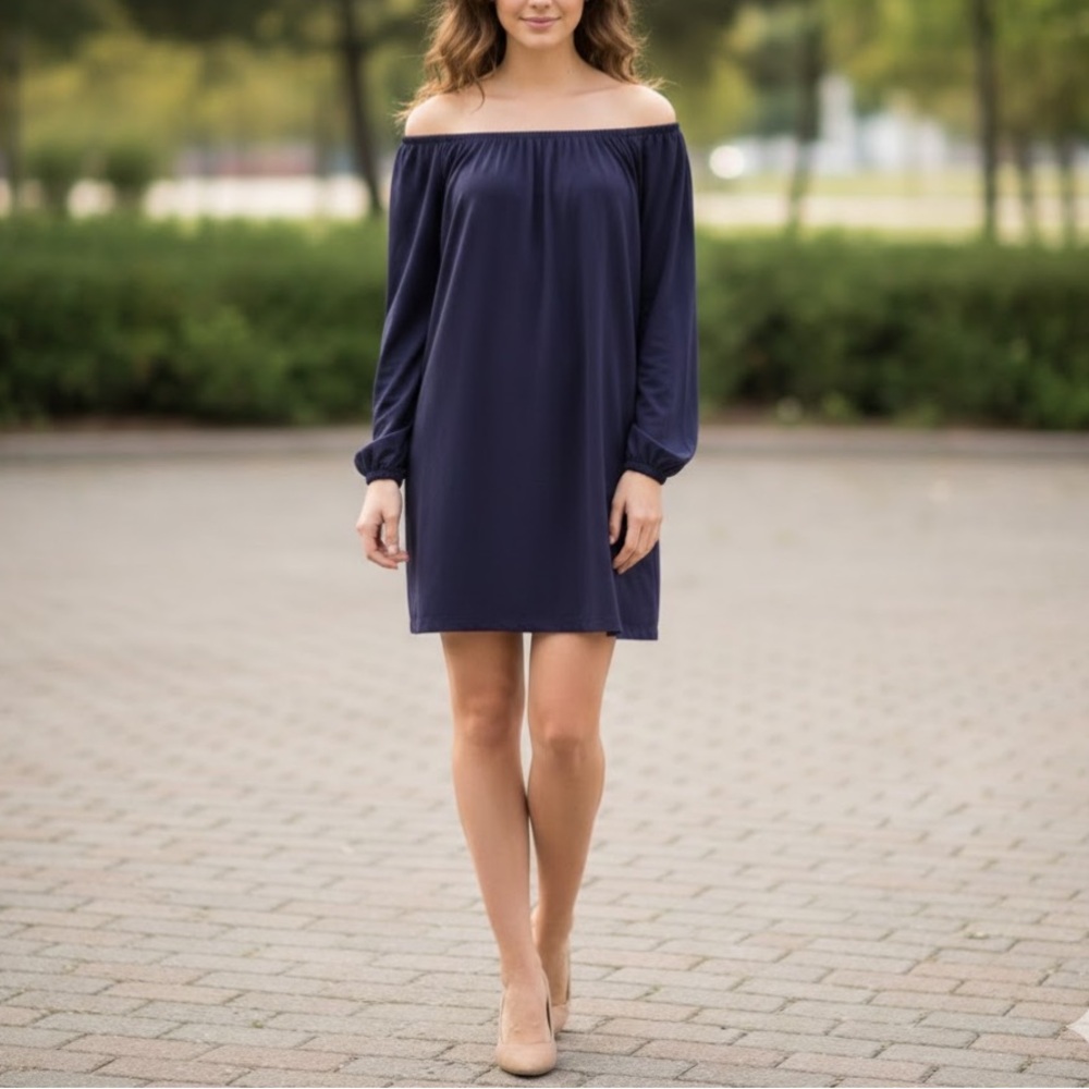 mini plum on-off the shoulder dress